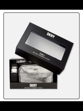 DKNY Metallic Silver 3-in-1 Belt Bag & Crossbody bag